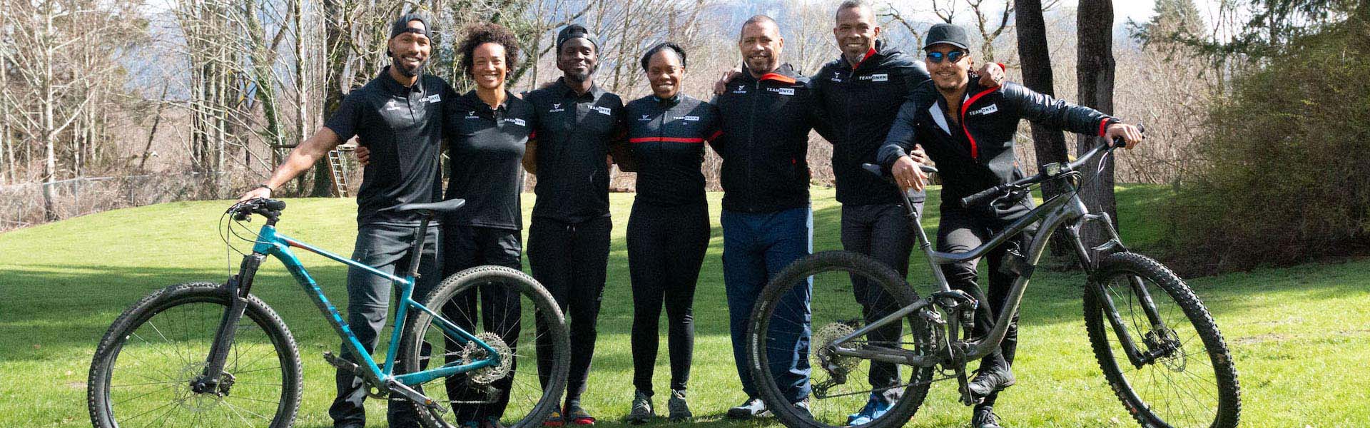 Team Onyx with their Giant race bikes